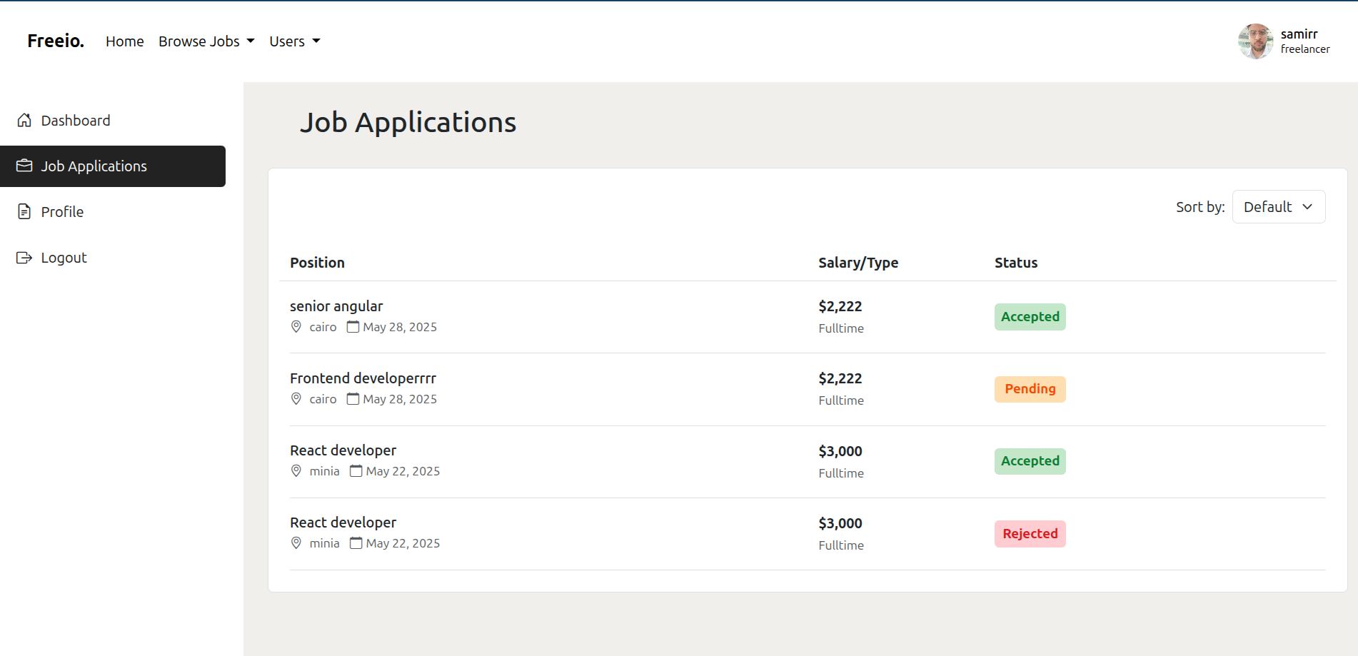 Application tracking