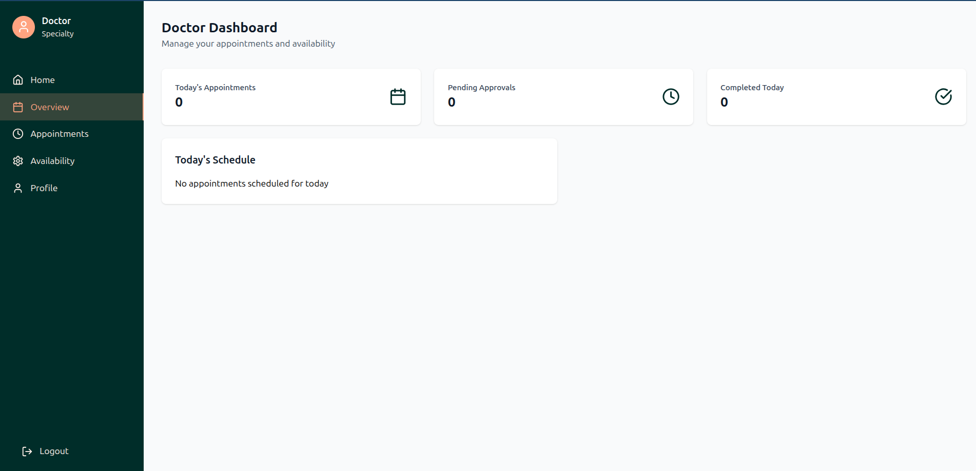 Doctor dashboard
